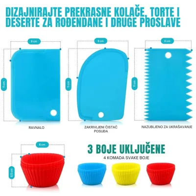 Komplet za dekoraciju torti i kolača – 66 dijelova | CakeMagic - Slika 5