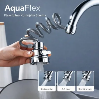 Aqua-Flex – Multifunkcionalni nastavak za česmu sa izvlačivim crijevom - Slika 1