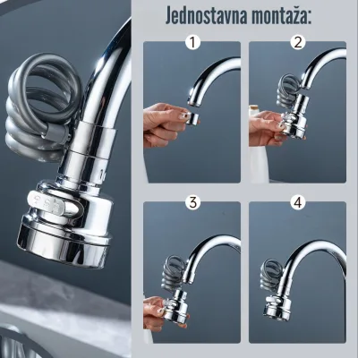 Aqua-Flex – Multifunkcionalni nastavak za česmu sa izvlačivim crijevom - Slika 2