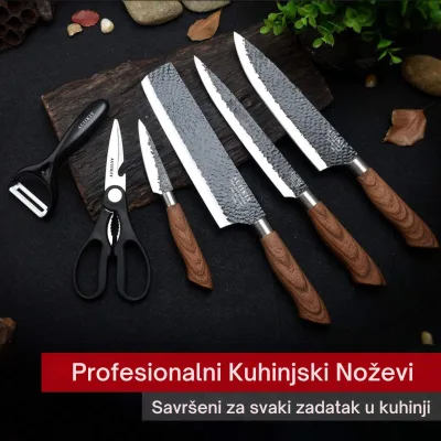Set kuhinjskih noževa BlackEdge Pro Profesionalni kvalitet, izgled i preciznost u svakom sječenju - Slika 2