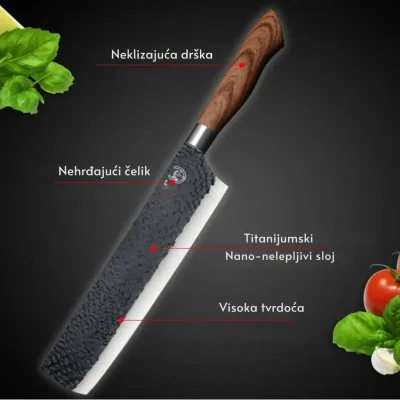 Set kuhinjskih noževa BlackEdge Pro Profesionalni kvalitet, izgled i preciznost u svakom sječenju - Slika 4