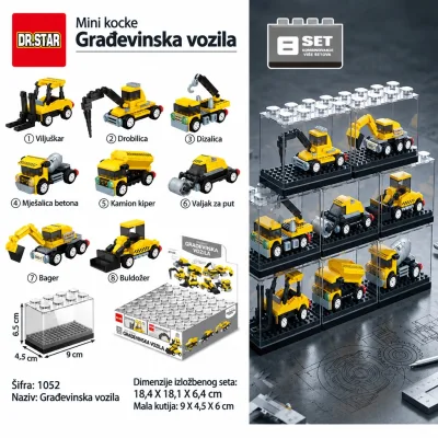 BuildTrucks 8 različitih građevinskih vozila za sastavljanje - Slika 3