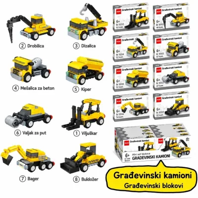 BuildTrucks 8 različitih građevinskih vozila za sastavljanje - Slika 4