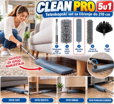 CleanPro5u1 Teleskopski set za čišćenje - Slika 3