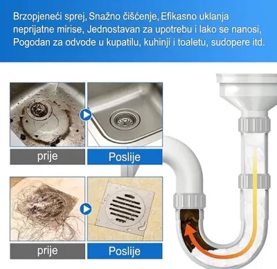 Maksimalna snaga čišćenja, potpuno bezbjedna za vaše cijevi