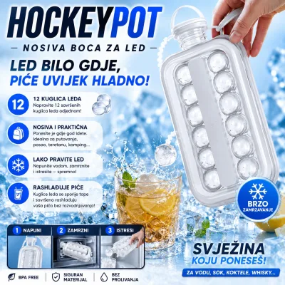 HockeyPot – 2u1 Boca za pravljenje leda i hlađenje pića