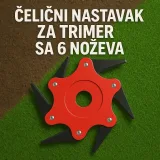 Profesionalni čelični nastavak za trimer sa 6 noževa PowerBlade