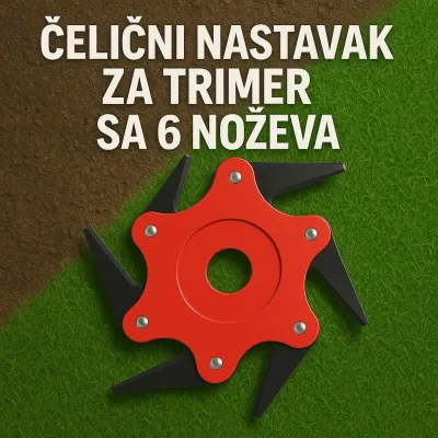 Profesionalni čelični nastavak za trimer sa 6 noževa PowerBlade