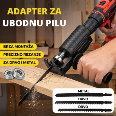 Adapter za ubodnu testeru – Pretvorite bušilicu u moćnu lisičarku