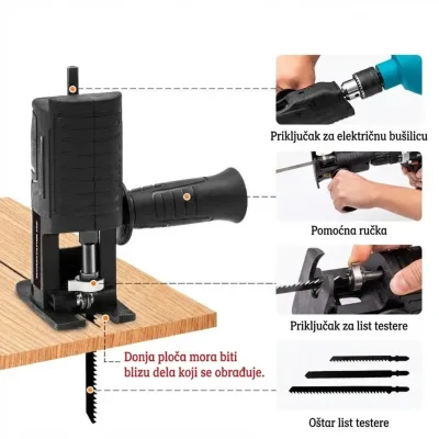 Adapter za ubodnu testeru – Pretvorite bušilicu u moćnu lisičarku - Slika 4
